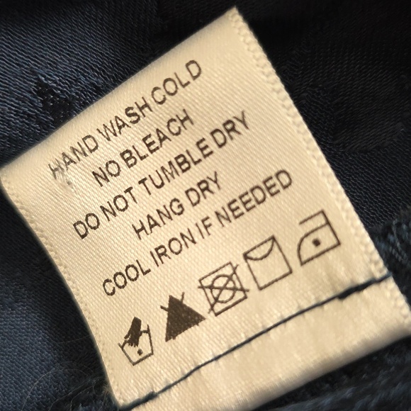 LPA Lanette Top Blouse Long Sleeves Open Back Shirt Navy Size XL - Picture 13 of 15